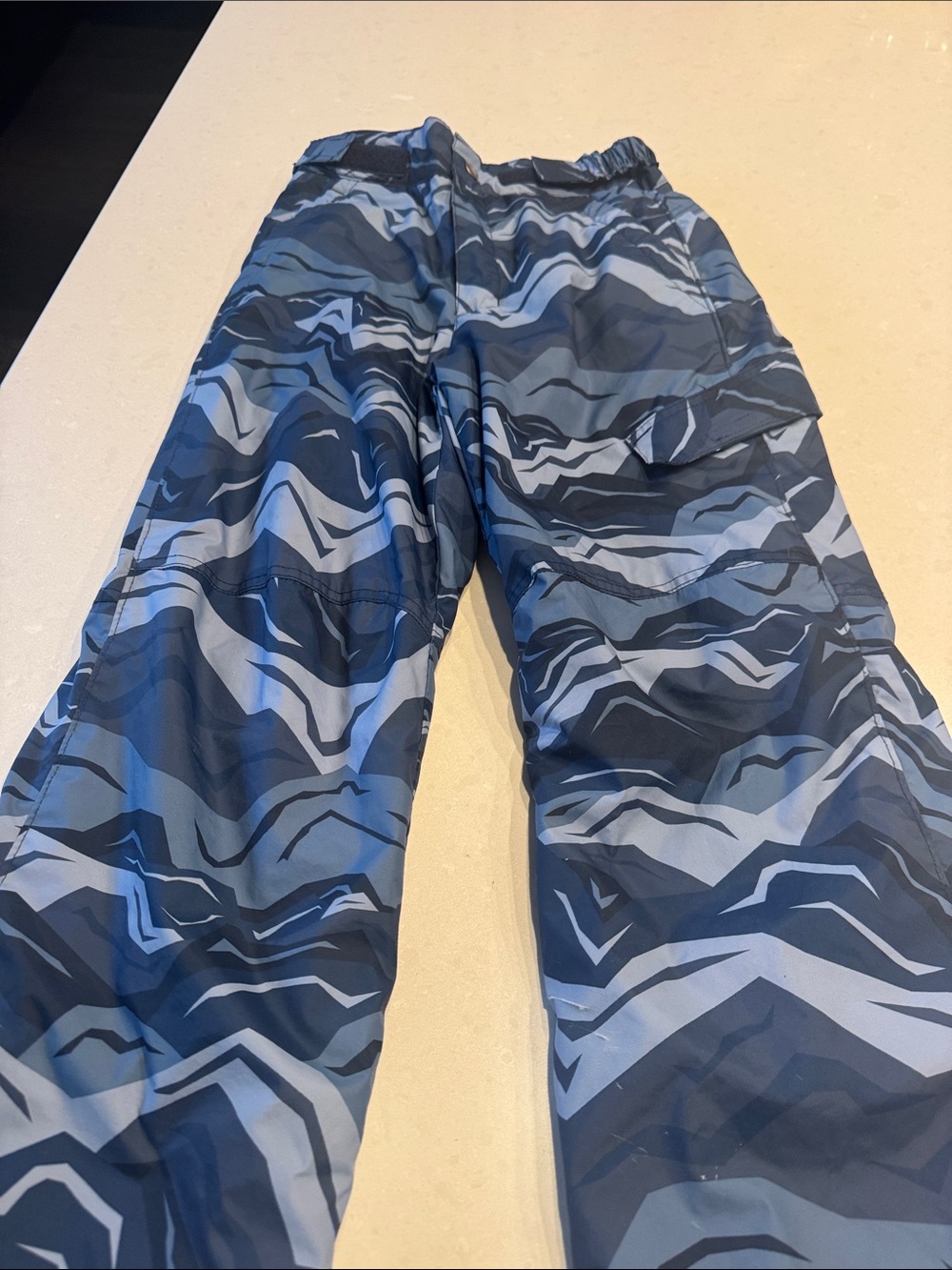 Columbia Boys Blue Gray Camo Cargo Pants